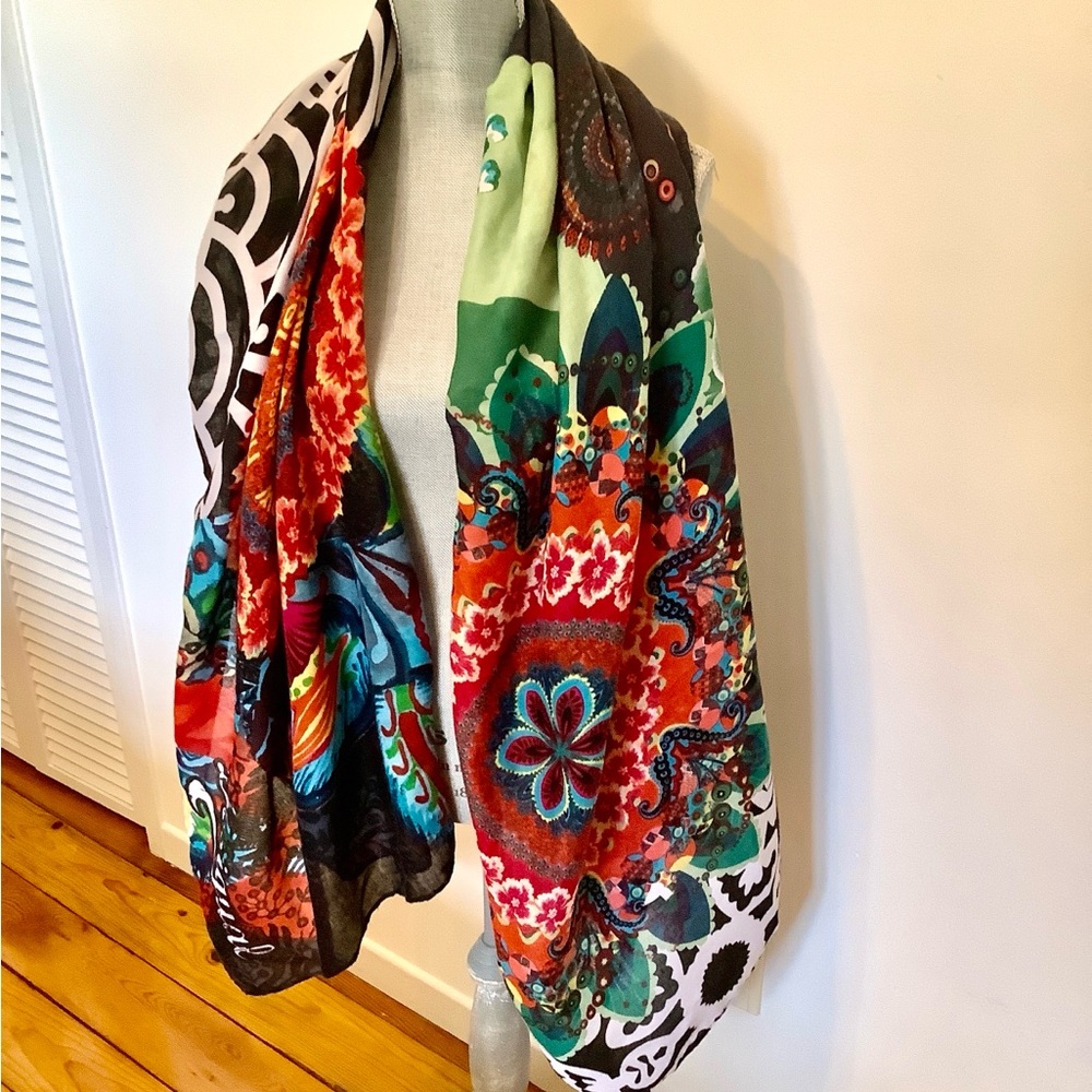 Vibrant Multicolor scarf or Coverups